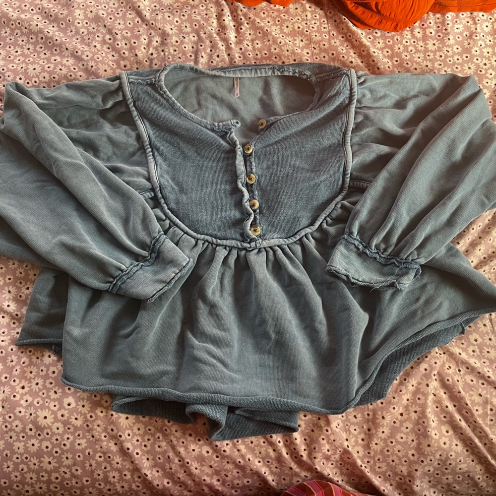 Free people peplum sweater. XS